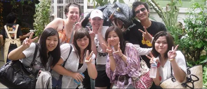 Students exploring Naha, Okinawa, Japan
