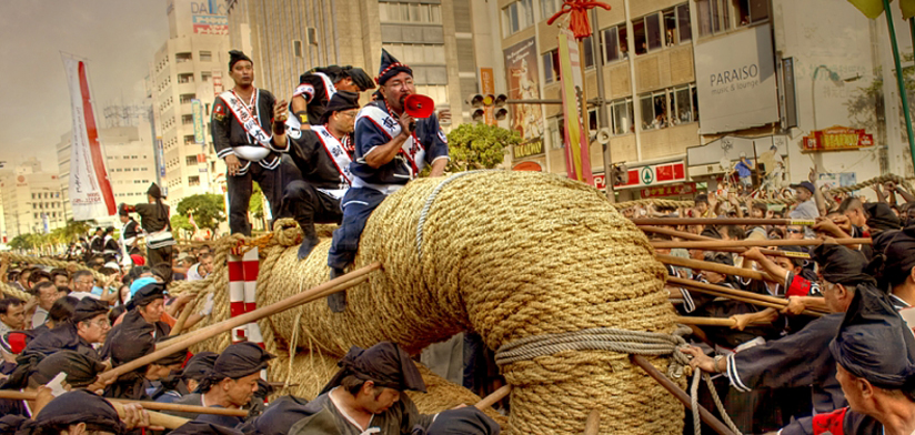 #captionM Naha Giant Tug of War by John Burgreen